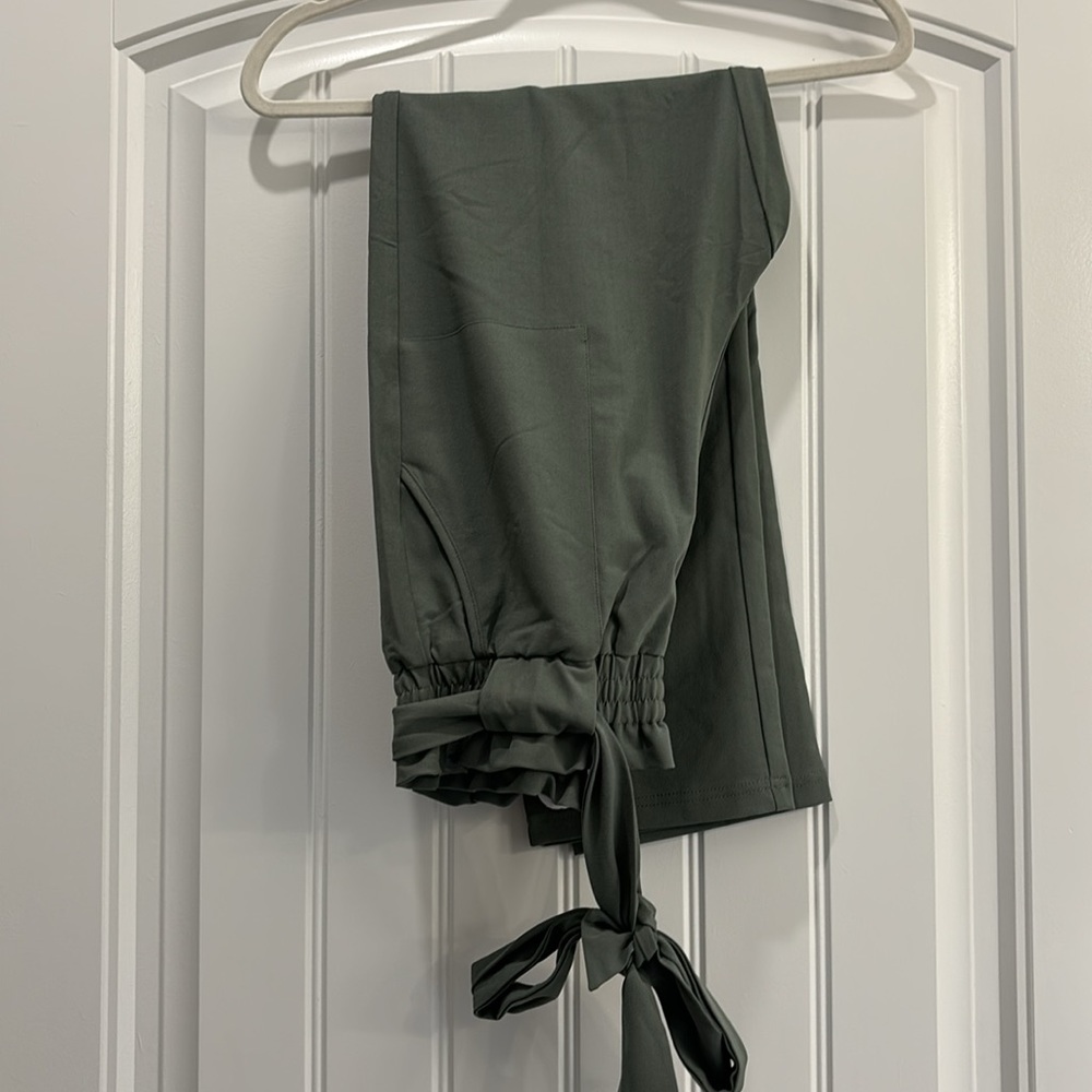 NWT GRACE KARIN Women's Cropped Paper Bag Waist Pants with Pockets